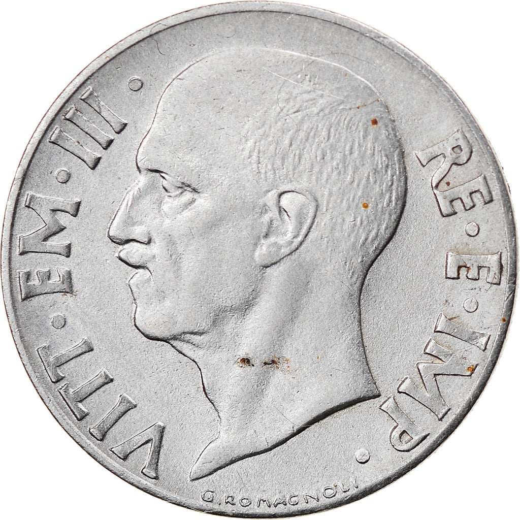 Moneda, Italia, Vittorio Emanuele III, 20 Centesimi, 1943, Rome, MBC+, Acero