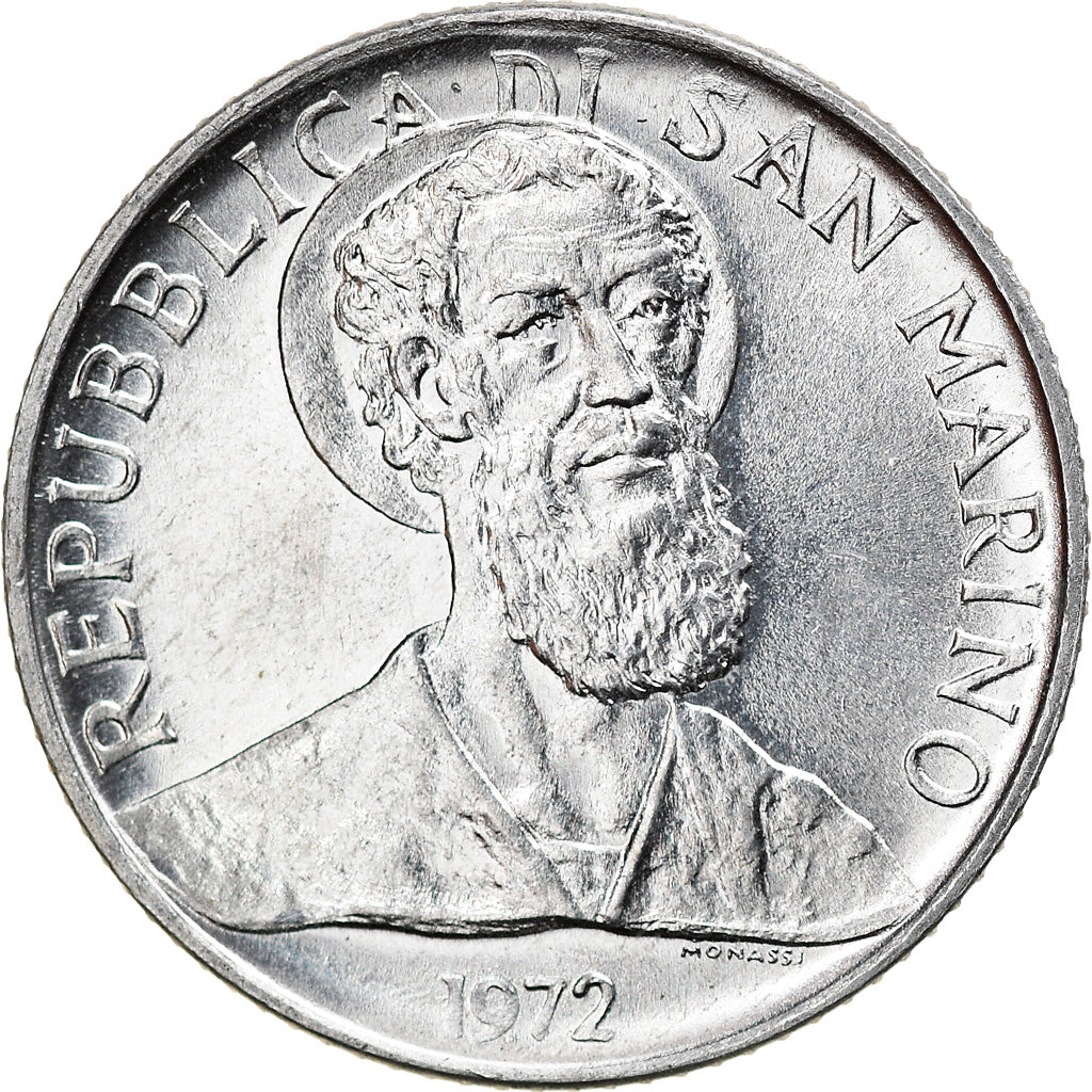 Moneta, San Marino, 2 Lire, 1972, Rome, SPL, Alluminio, KM:15