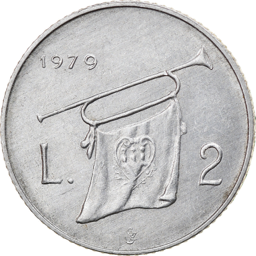 Monnaie, San Marino, 2 Lire, 1979, Rome, TTB+, Aluminium, KM:90
