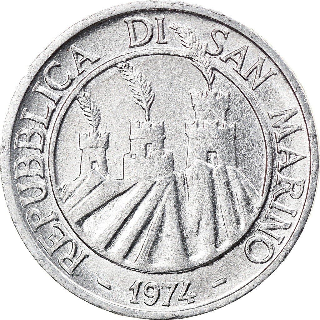 Moneta, San Marino, Lira, 1974, Rome, SPL-, Alluminio, KM:30
