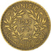 TUNISIA, Franc, 1941, Paris, KM #247, EF(40-45), Aluminum-Bronze, 23, Lecompte..