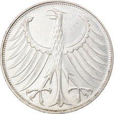 Coin, GERMANY - FEDERAL REPUBLIC, 5 Mark, 1974, Karlsruhe, EF(40-45), Silver