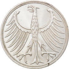 Coin, GERMANY - FEDERAL REPUBLIC, 5 Mark, 1974, Stuttgart, EF(40-45), Silver