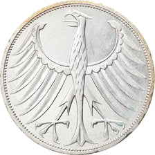 Coin, GERMANY - FEDERAL REPUBLIC, 5 Mark, 1974, Hamburg, EF(40-45), Silver
