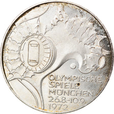Coin, GERMANY - FEDERAL REPUBLIC, 10 Mark, 1972, Hamburg, AU(55-58), Silver
