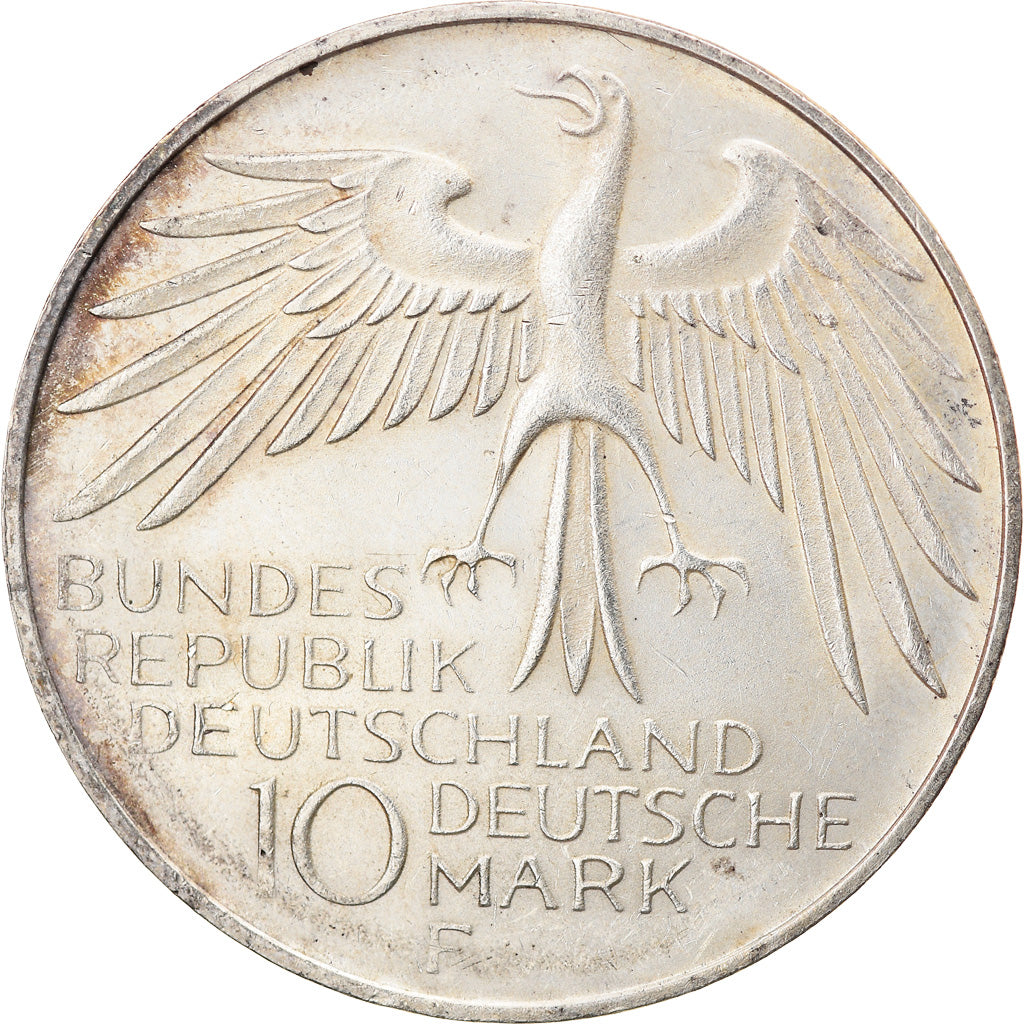 Monnaie, République fédérale allemande, 10 Mark, 1972, Stuttgart, SUP