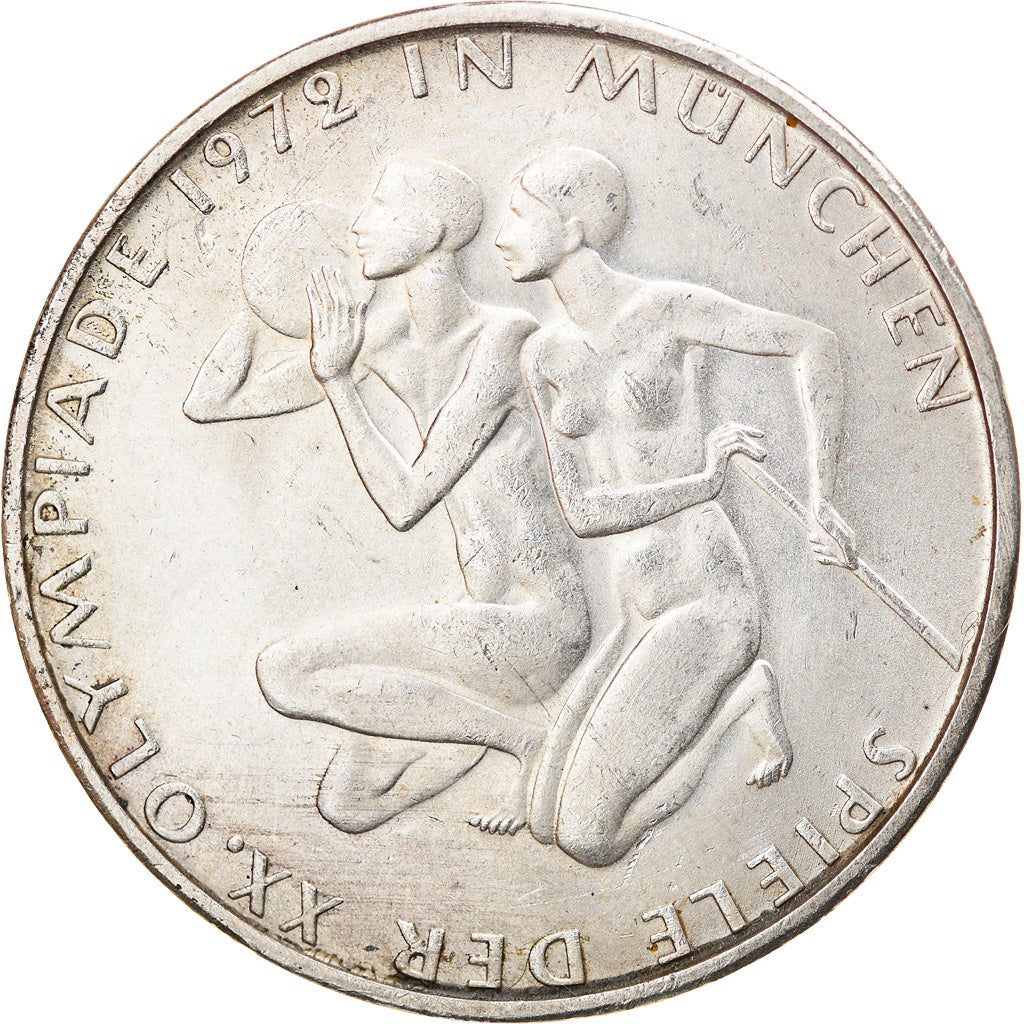 Monnaie, République fédérale allemande, 10 Mark, 1972, Munich, SUP, Argent
