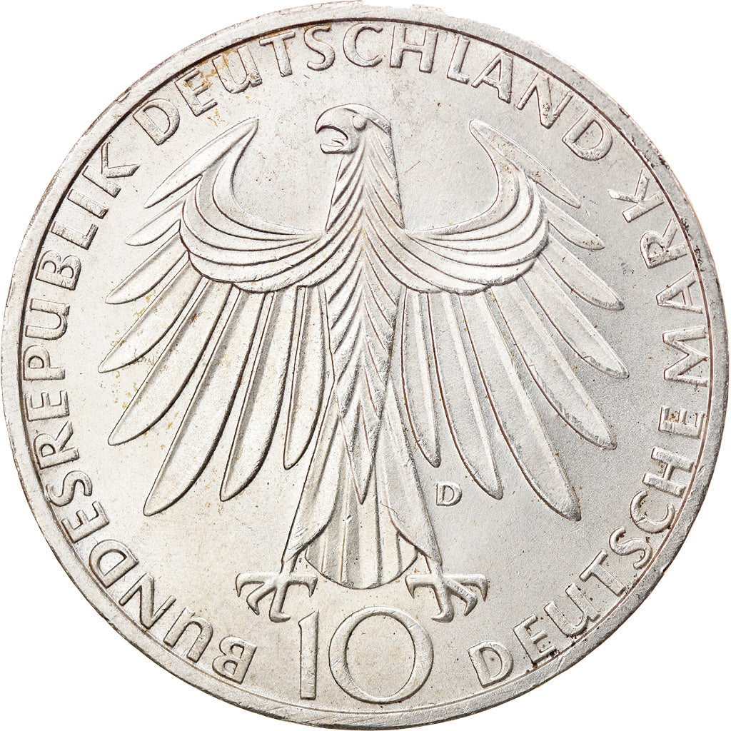 Monnaie, République fédérale allemande, 10 Mark, 1972, Munich, SUP, Argent