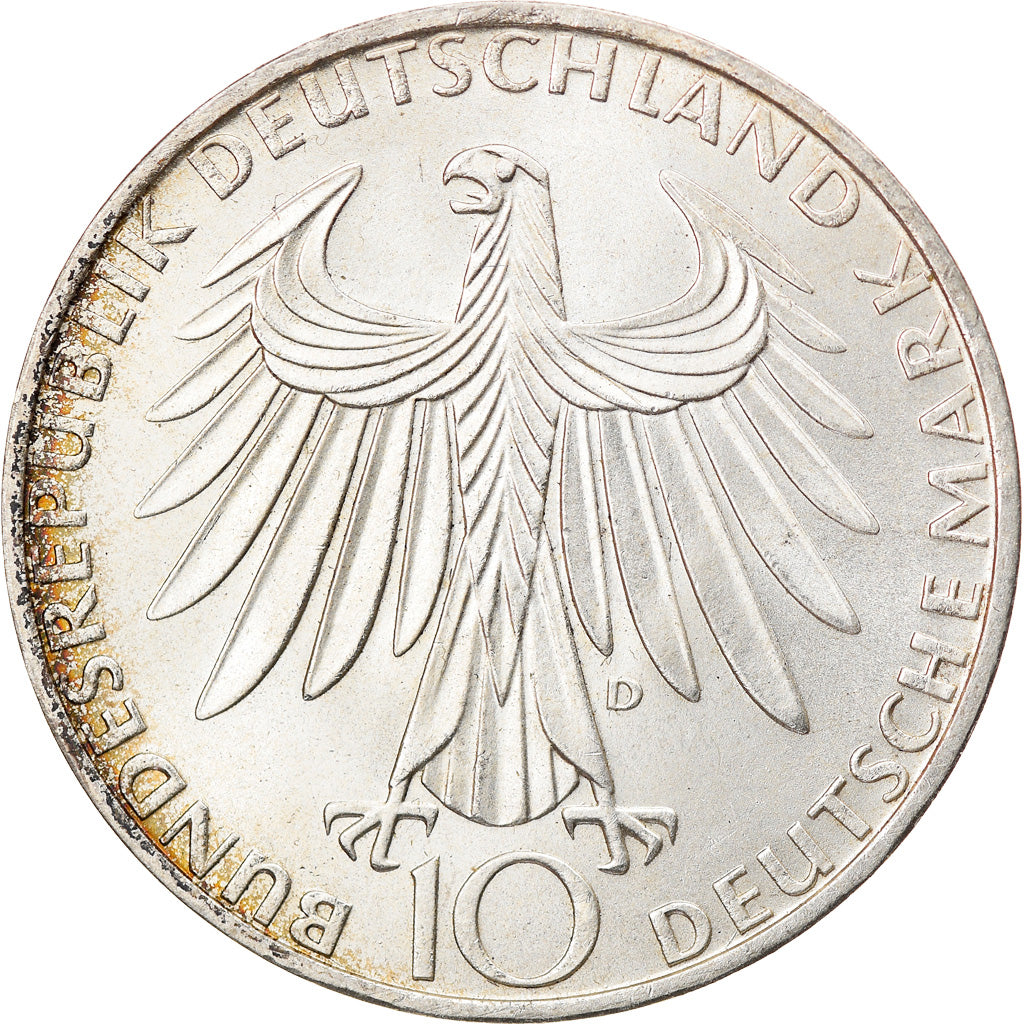 Monnaie, République fédérale allemande, 10 Mark, 1972, Munich, SPL+, Argent