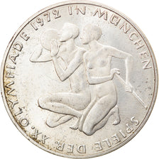 Coin, GERMANY - FEDERAL REPUBLIC, 10 Mark, 1972, Karlsruhe, AU(55-58), Silver
