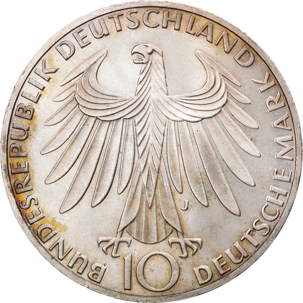 Moneta, GERMANIA - REPUBBLICA FEDERALE, 10 Mark, 1972, Hambourg, SPL-, Argento