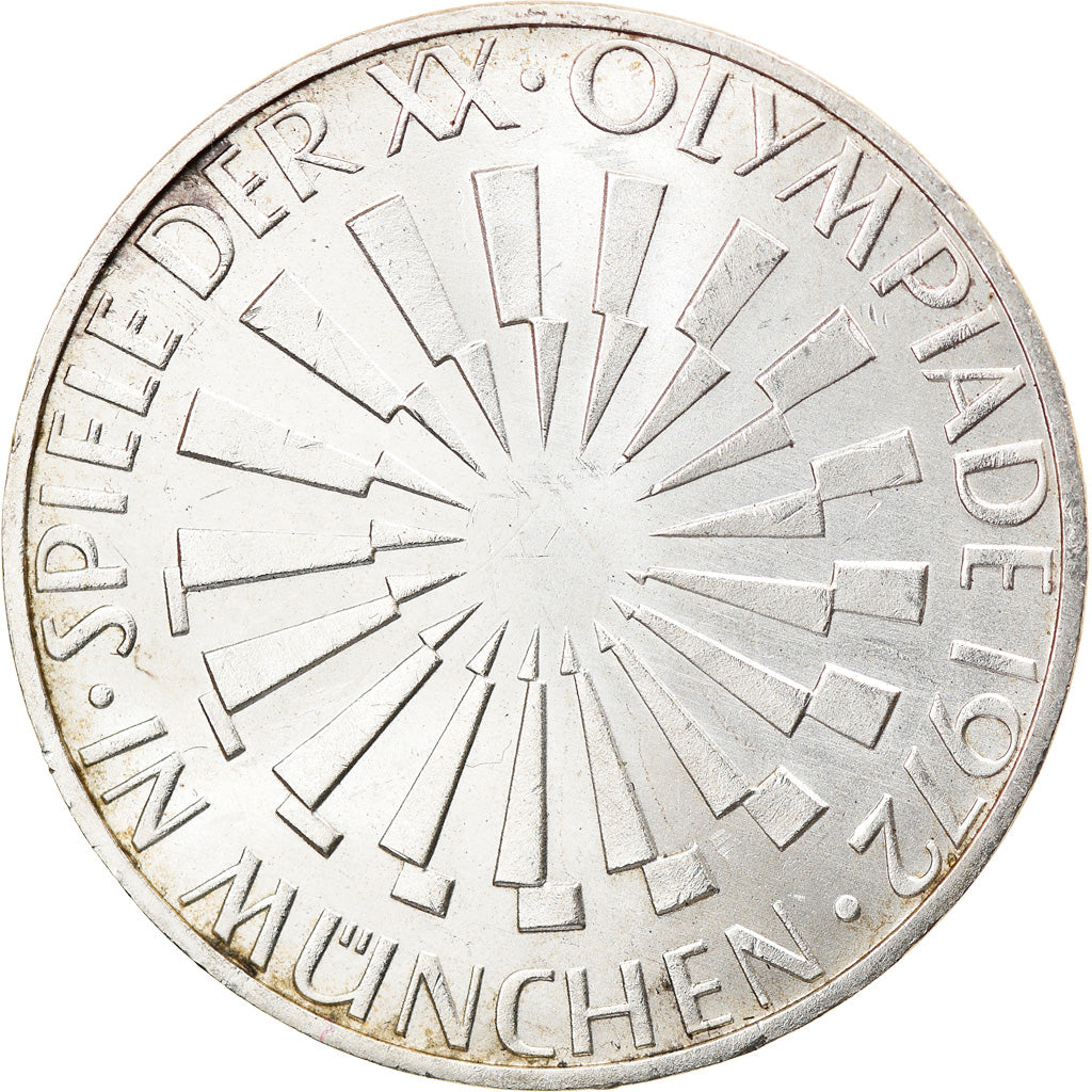 Monnaie, République fédérale allemande, 10 Mark, 1972, Karlsruhe, SUP