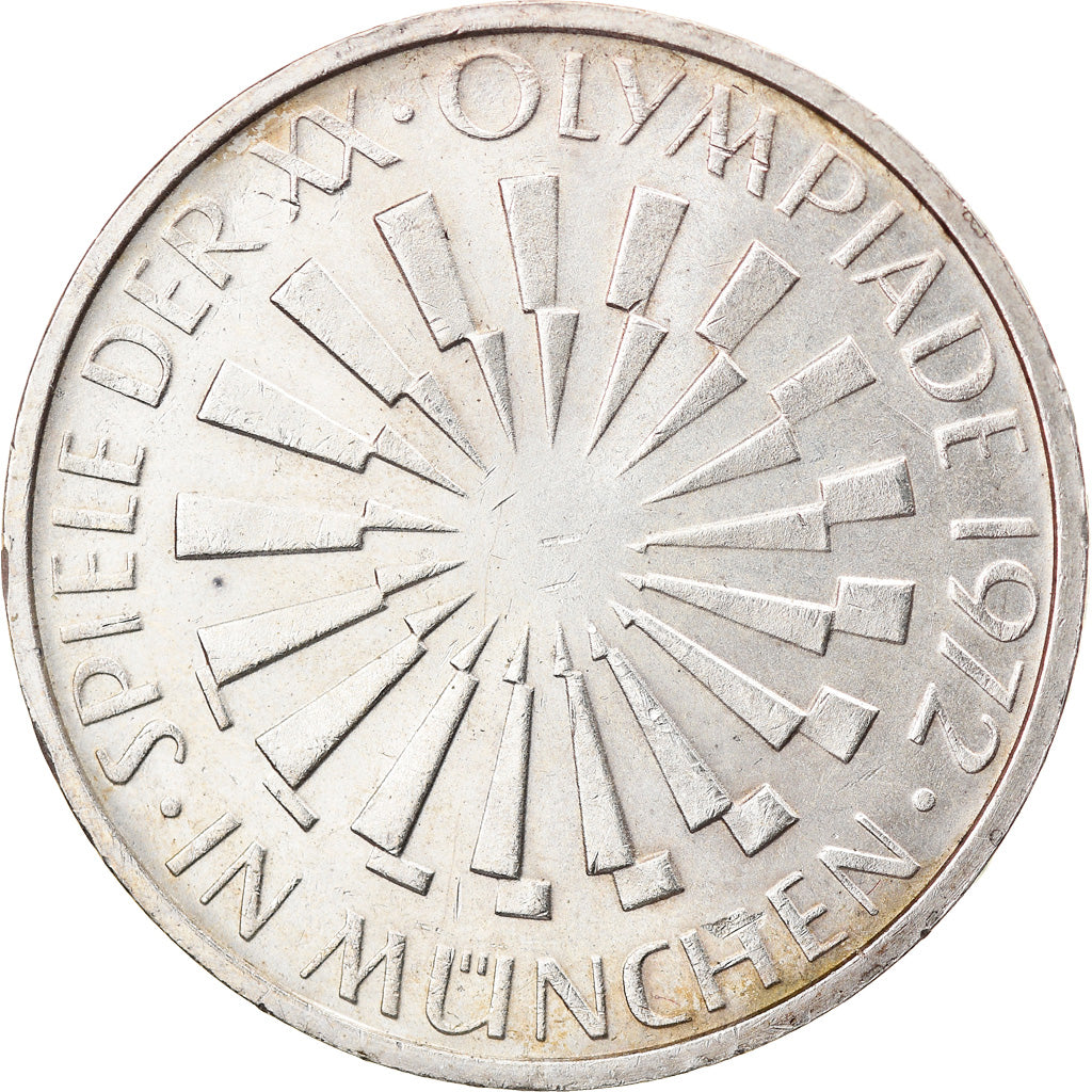 Monnaie, République fédérale allemande, 10 Mark, 1972, Stuttgart, SUP