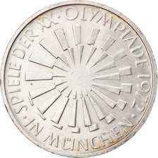 Coin, GERMANY - FEDERAL REPUBLIC, 10 Mark, 1972, Stuttgart, AU(55-58), Silver