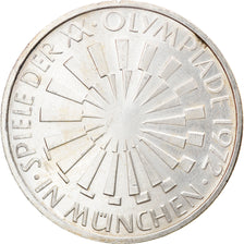 Coin, GERMANY - FEDERAL REPUBLIC, 10 Mark, 1972, Stuttgart, AU(50-53), Silver