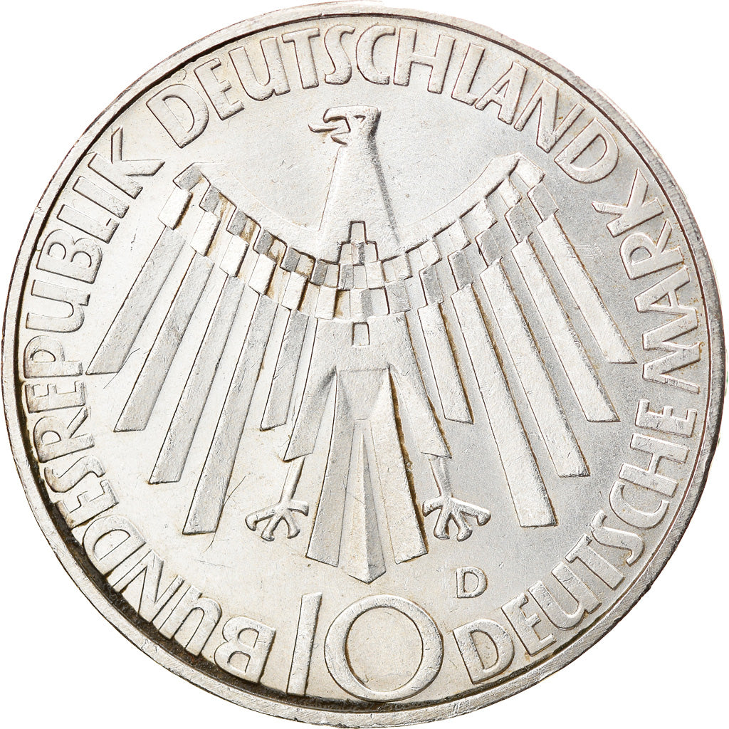 Münze, Bundesrepublik Deutschland, 10 Mark, 1972, Munich, VZ, Silber, KM:130