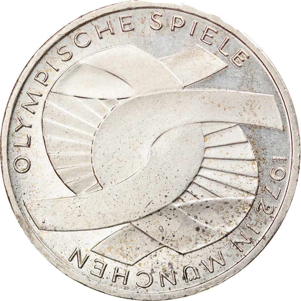 Moneta, GERMANIA - REPUBBLICA FEDERALE, 10 Mark, 1972, Hambourg, BE, BB+