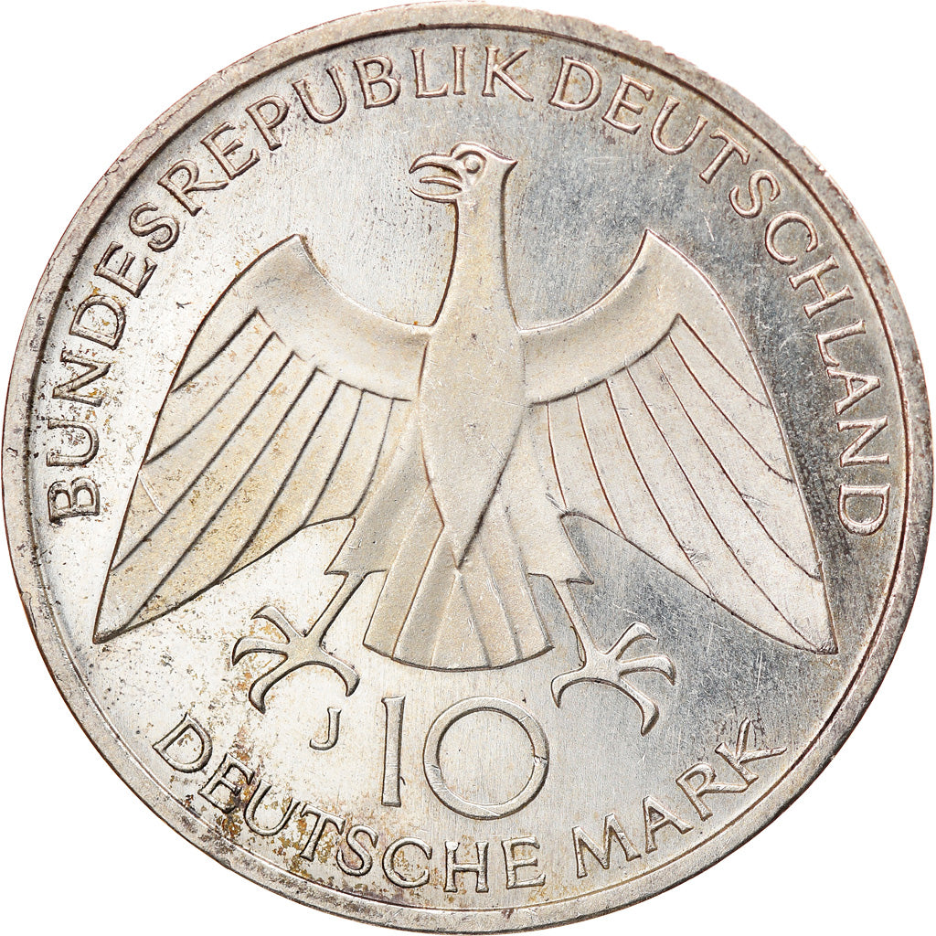 Moneta, GERMANIA - REPUBBLICA FEDERALE, 10 Mark, 1972, Hambourg, BE, BB+