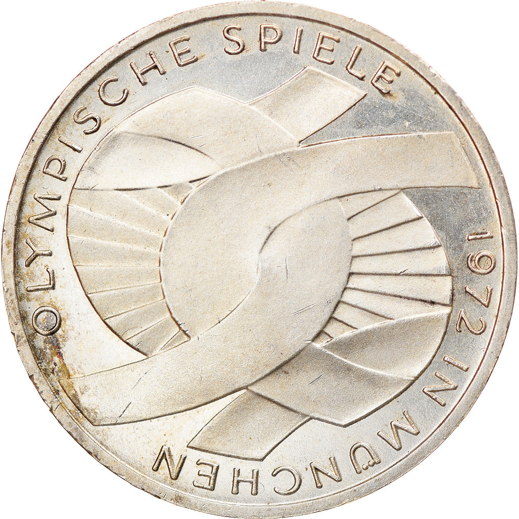 Monnaie, République fédérale allemande, 10 Mark, 1972, Hambourg, BE, TTB+