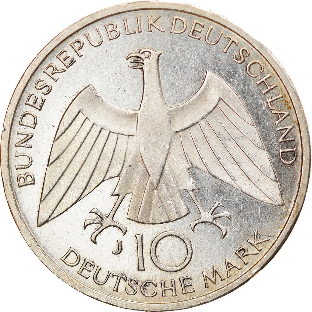 Monnaie, République fédérale allemande, 10 Mark, 1972, Hambourg, BE, TTB+