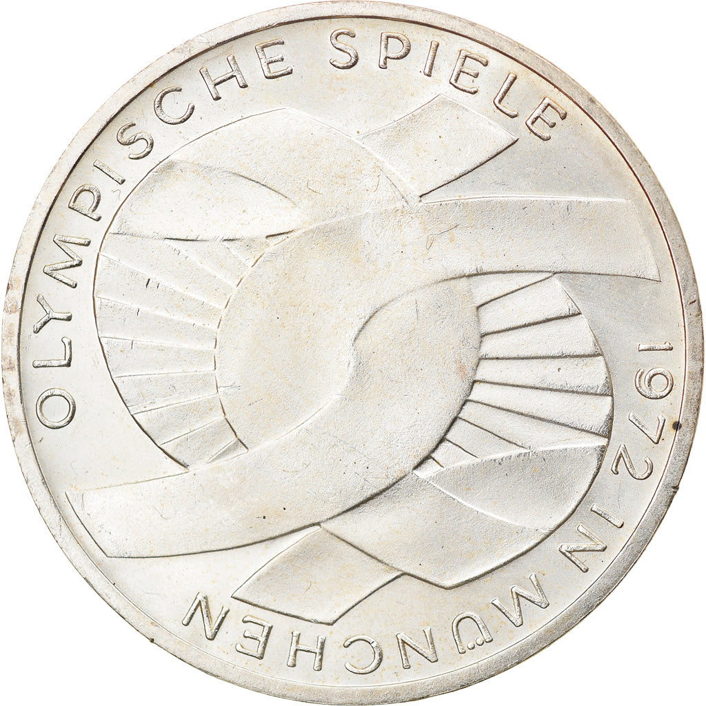 Coin, GERMANY - FEDERAL REPUBLIC, 10 Mark, 1972, Karlsruhe, AU(55-58), Silver