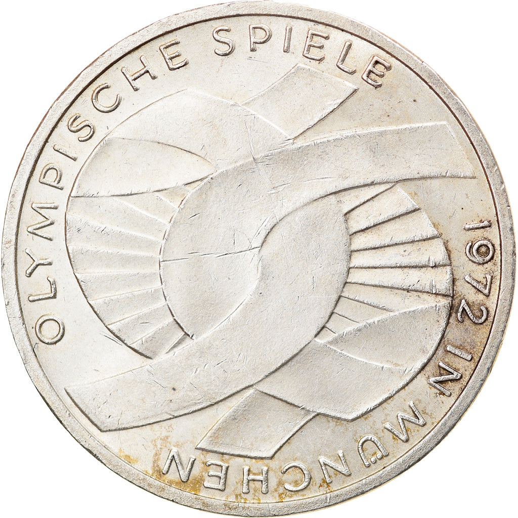 Monnaie, République fédérale allemande, 10 Mark, 1972, Stuttgart, SUP