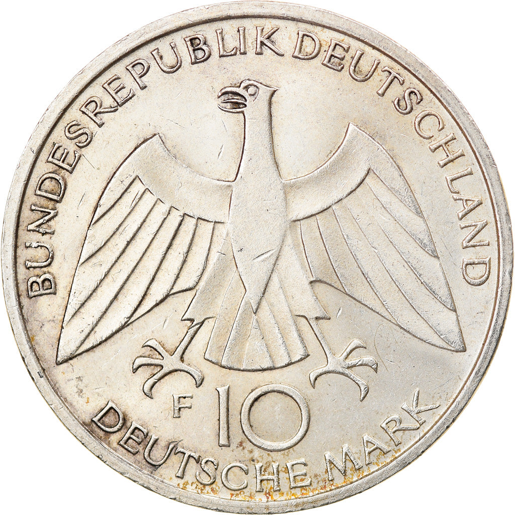 Monnaie, République fédérale allemande, 10 Mark, 1972, Stuttgart, SUP