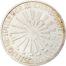 Moneta, GERMANIA - REPUBBLICA FEDERALE, 10 Mark, 1972, Hamburg, BB, Argento