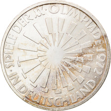 Coin, GERMANY - FEDERAL REPUBLIC, 10 Mark, 1972, Stuttgart, AU(50-53), Silver