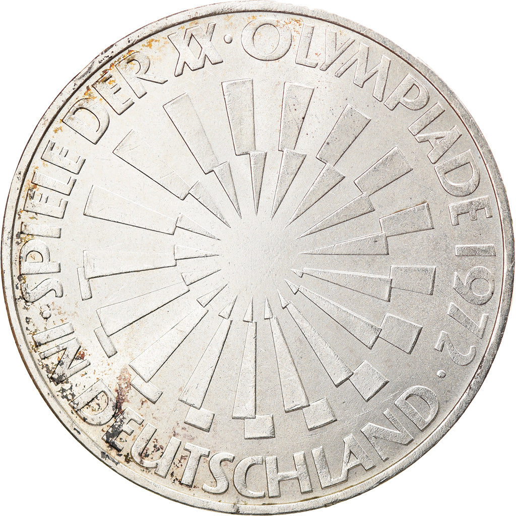 Coin, GERMANY - FEDERAL REPUBLIC, 10 Mark, 1972, Munich, EF(40-45), Silver