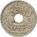 Moneda, Túnez, Muhammad al-Nasir Bey, 5 Centimes, 1919, MBC, Níquel - bronce