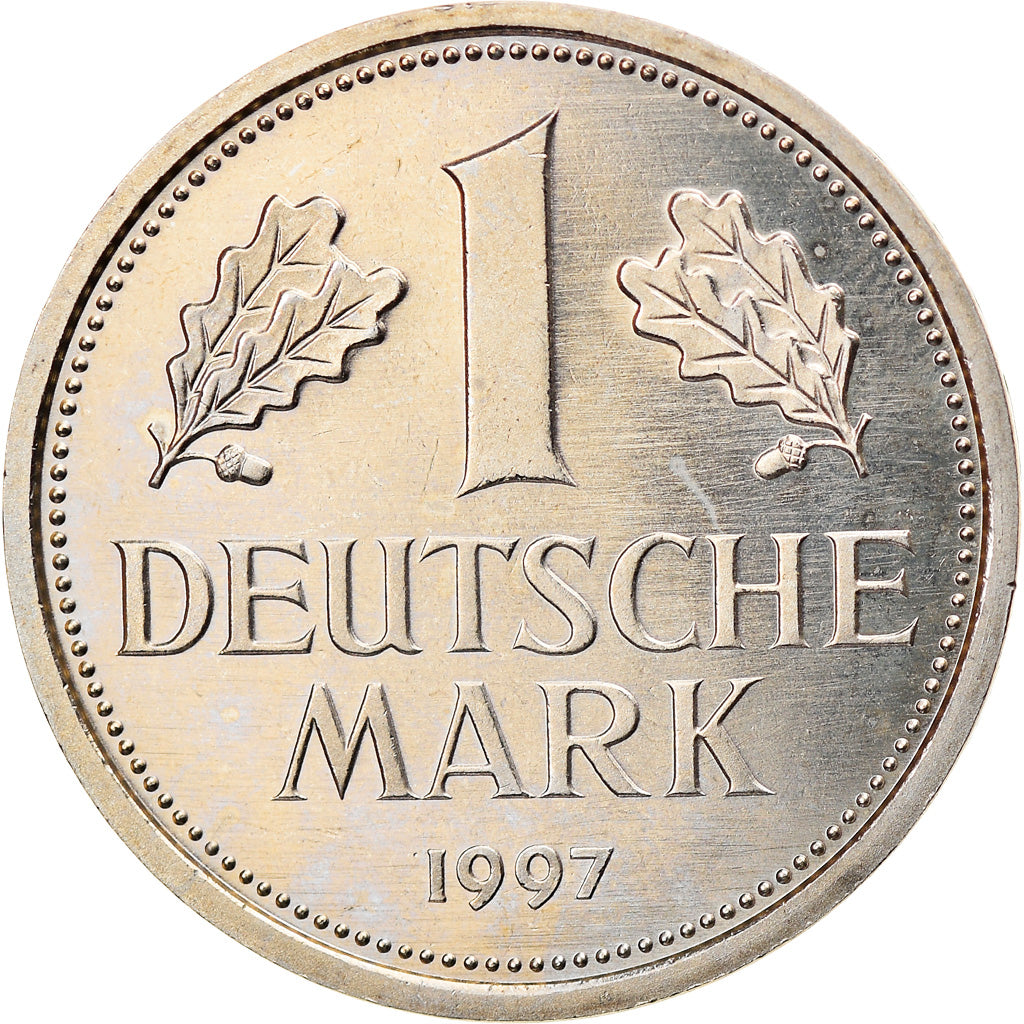 Coin, GERMANY - FEDERAL REPUBLIC, Mark, 1997, Karlsruhe, MS(63), Copper-nickel