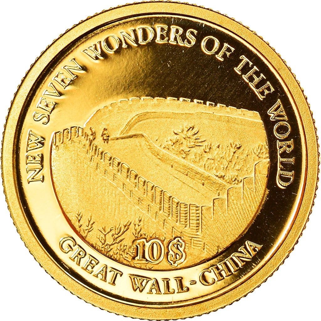 Coin, Solomon Islands, Great wall of china, Elizabeth II, 10 Dollars, 2009, B.H.