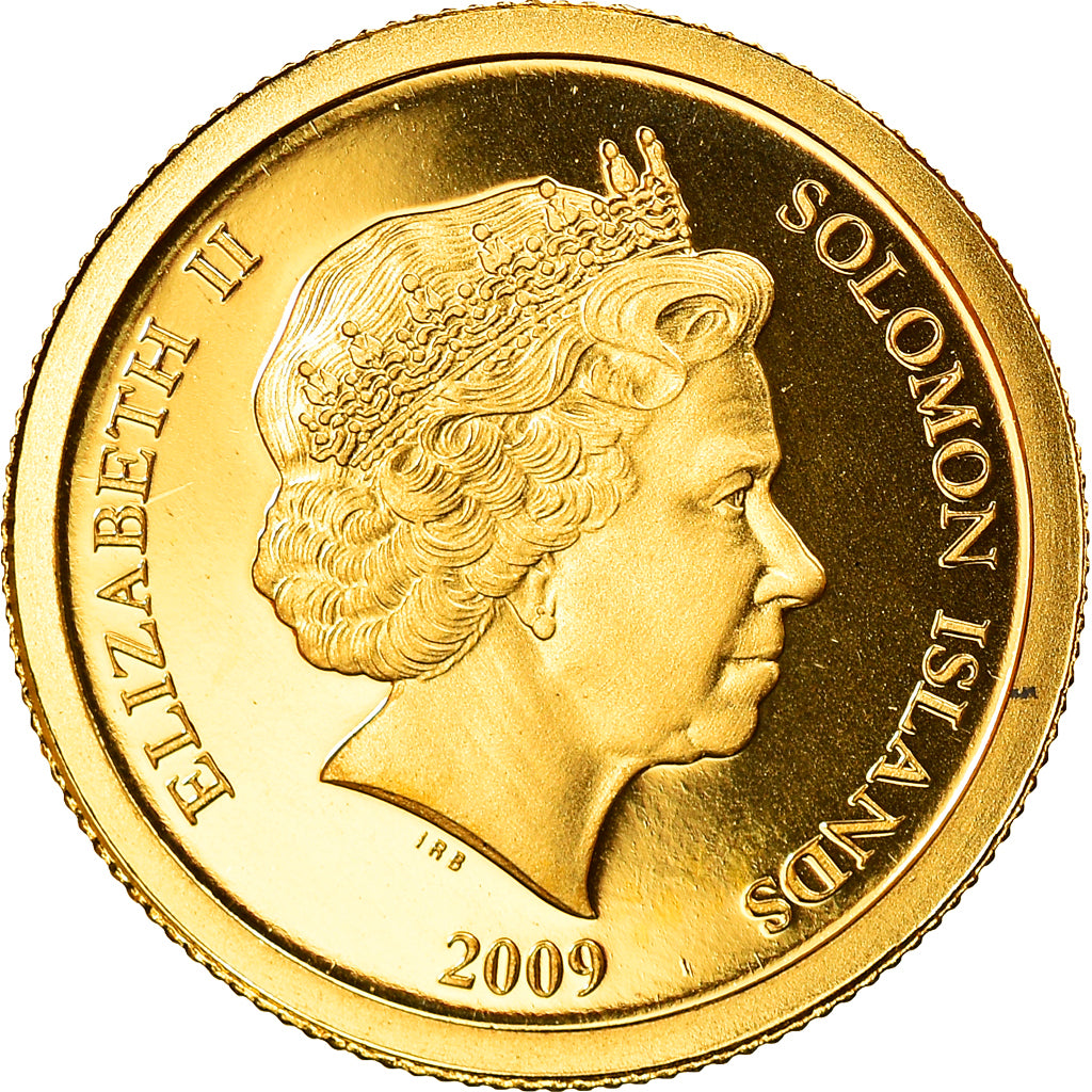 Coin, Solomon Islands, Great wall of china, Elizabeth II, 10 Dollars, 2009, B.H.