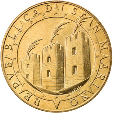 Coin, San Marino, 200 Lire, 1992, MS(63), Aluminum-Bronze, KM:285