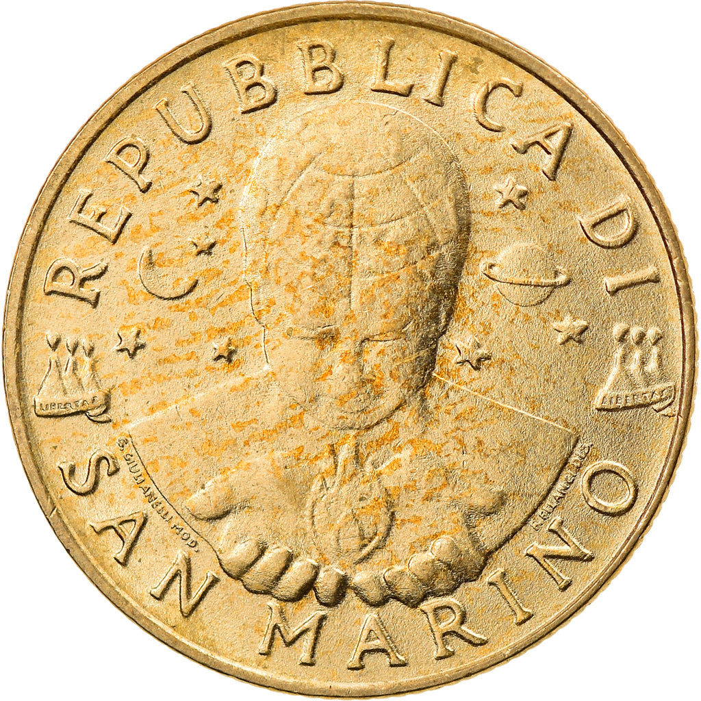 Münze, San Marino, 200 Lire, 1996, UNZ, Aluminum-Bronze, KM:356
