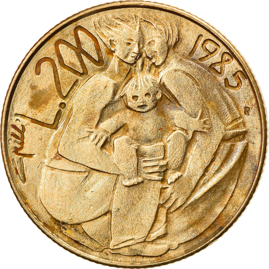 Münze, San Marino, 200 Lire, 1985, Rome, VZ, Aluminum-Bronze, KM:180