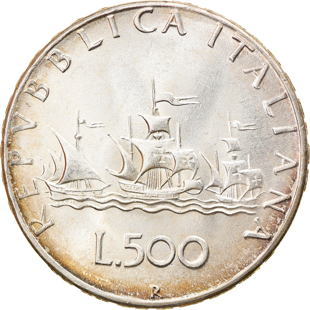 Coin, Italy, 500 Lire, 1966, Rome, AU(50-53), Silver, KM:98