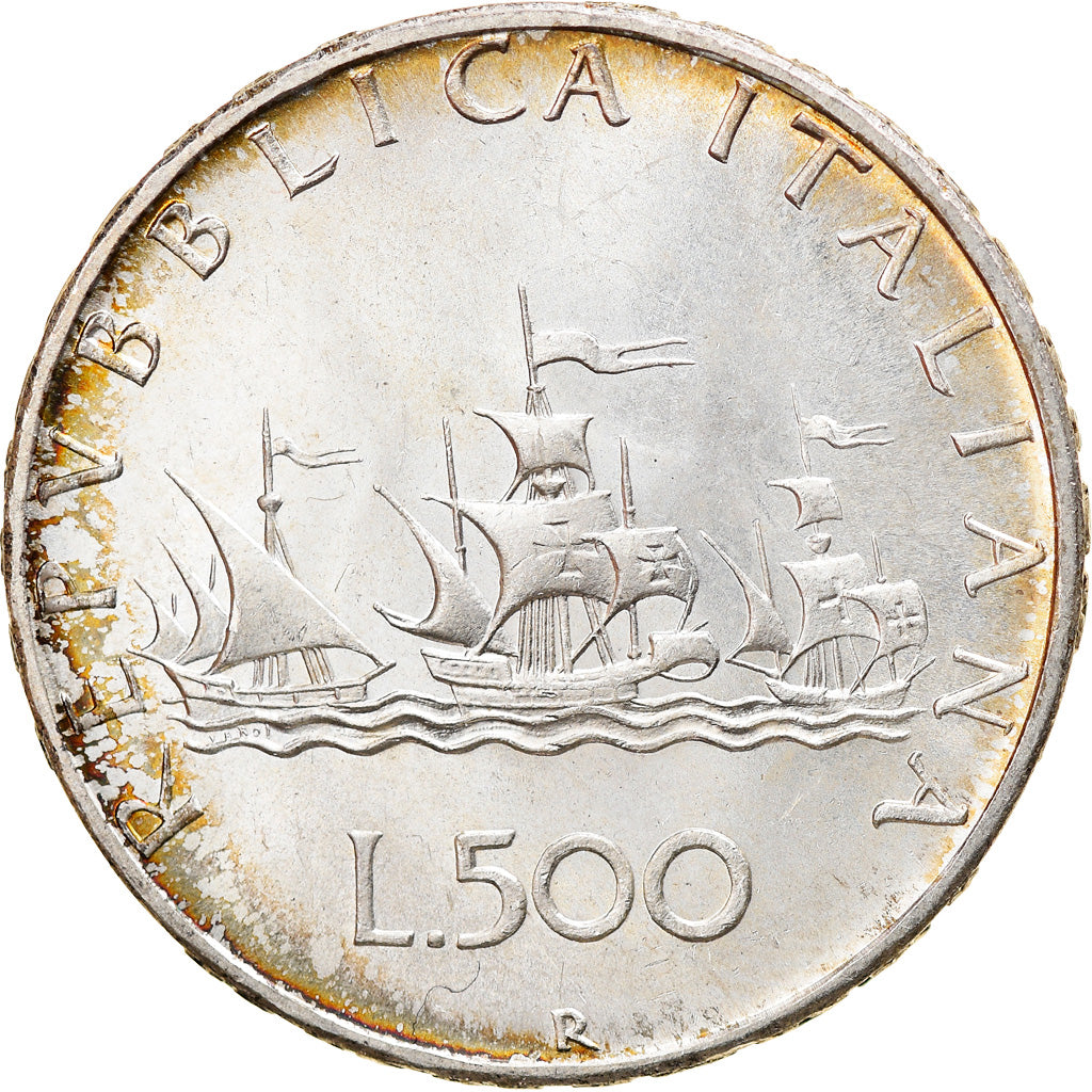 Coin, Italy, 500 Lire, 1966, Rome, AU(50-53), Silver, KM:98