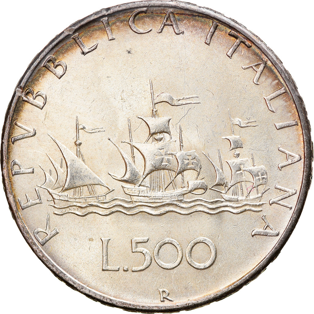 Coin, Italy, 500 Lire, 1966, Rome, AU(50-53), Silver, KM:98