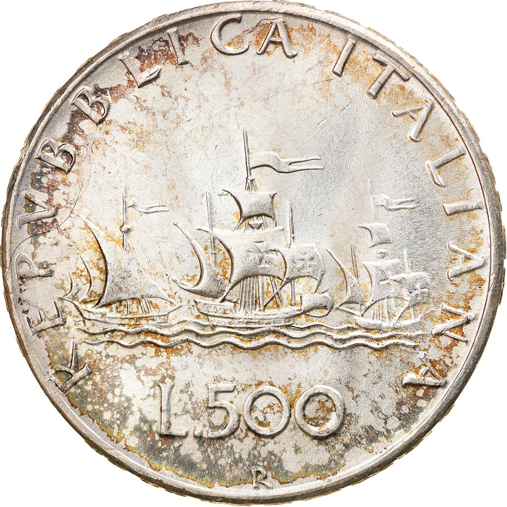 Coin, Italy, 500 Lire, 1966, Rome, AU(50-53), Silver, KM:98