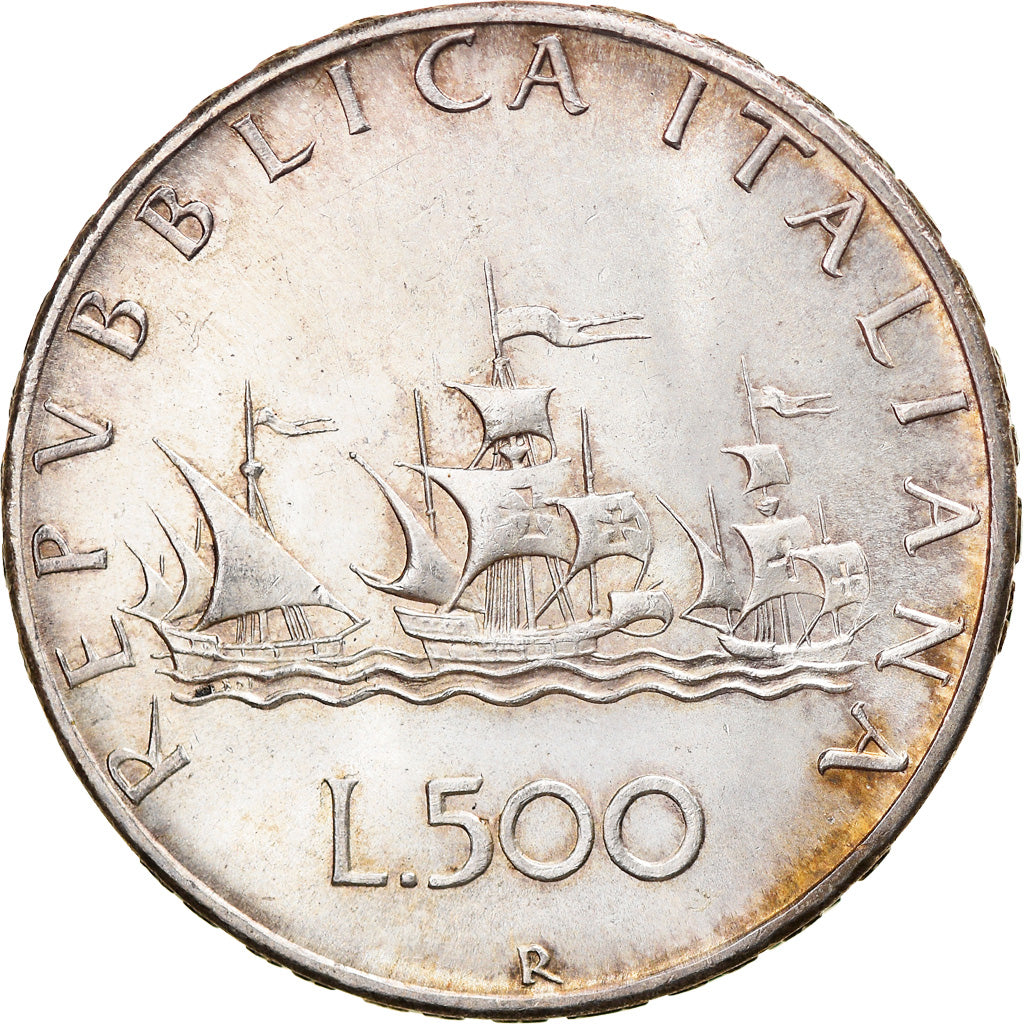 Coin, Italy, 500 Lire, 1966, Rome, EF(40-45), Silver, KM:98