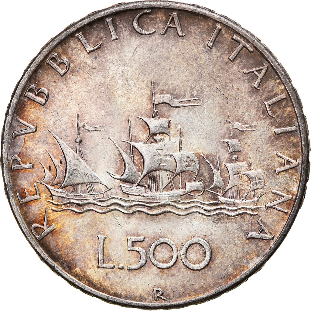 Coin, Italy, 500 Lire, 1966, Rome, EF(40-45), Silver, KM:98