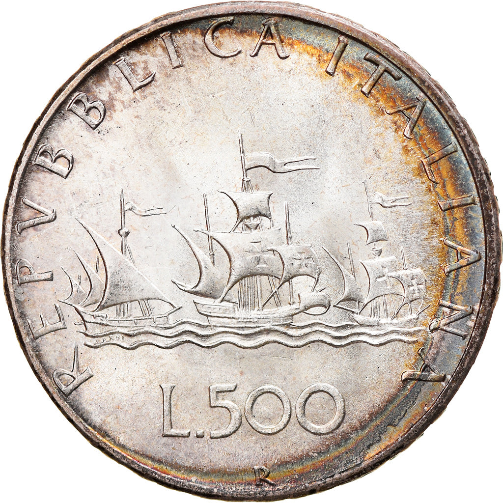 Coin, Italy, 500 Lire, 1967, Rome, EF(40-45), Silver, KM:98