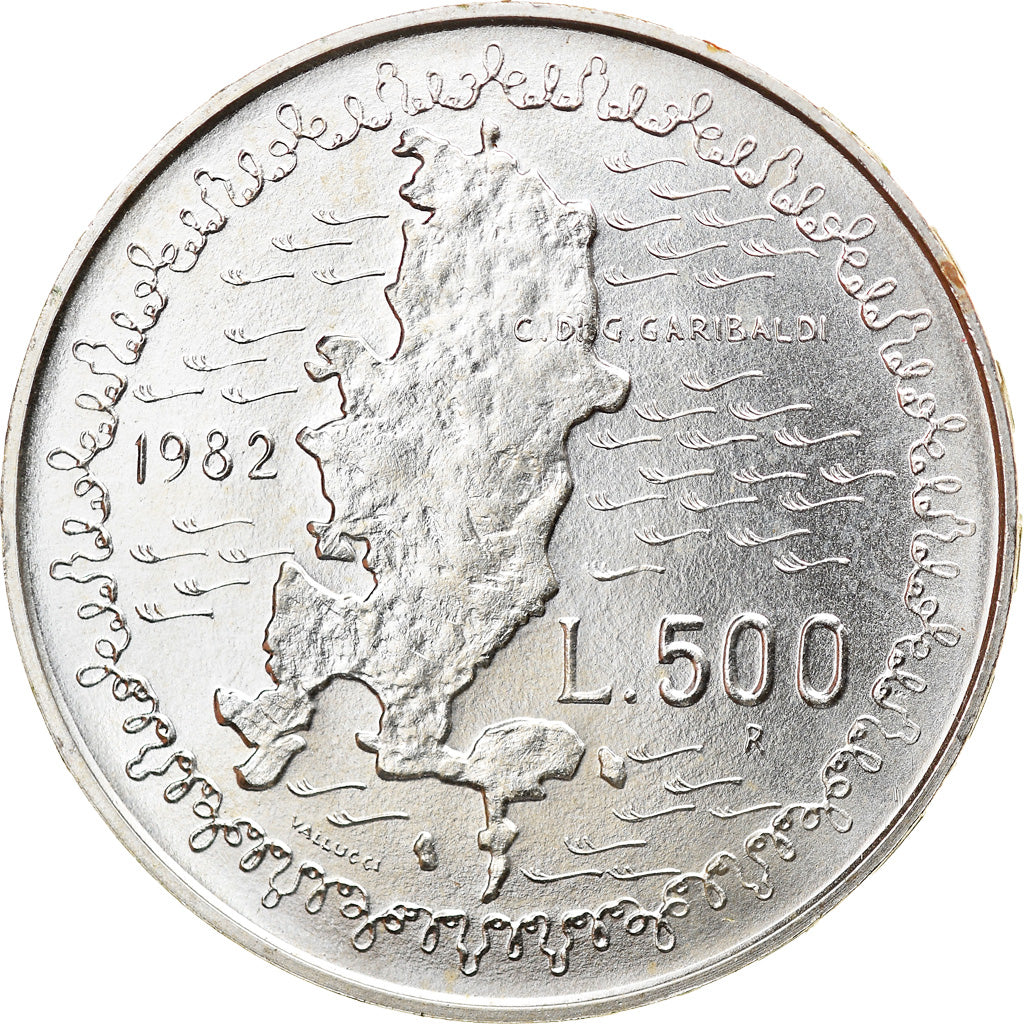 Coin, Italy, 500 Lire, 1982, Rome, MS(63), Silver, KM:112