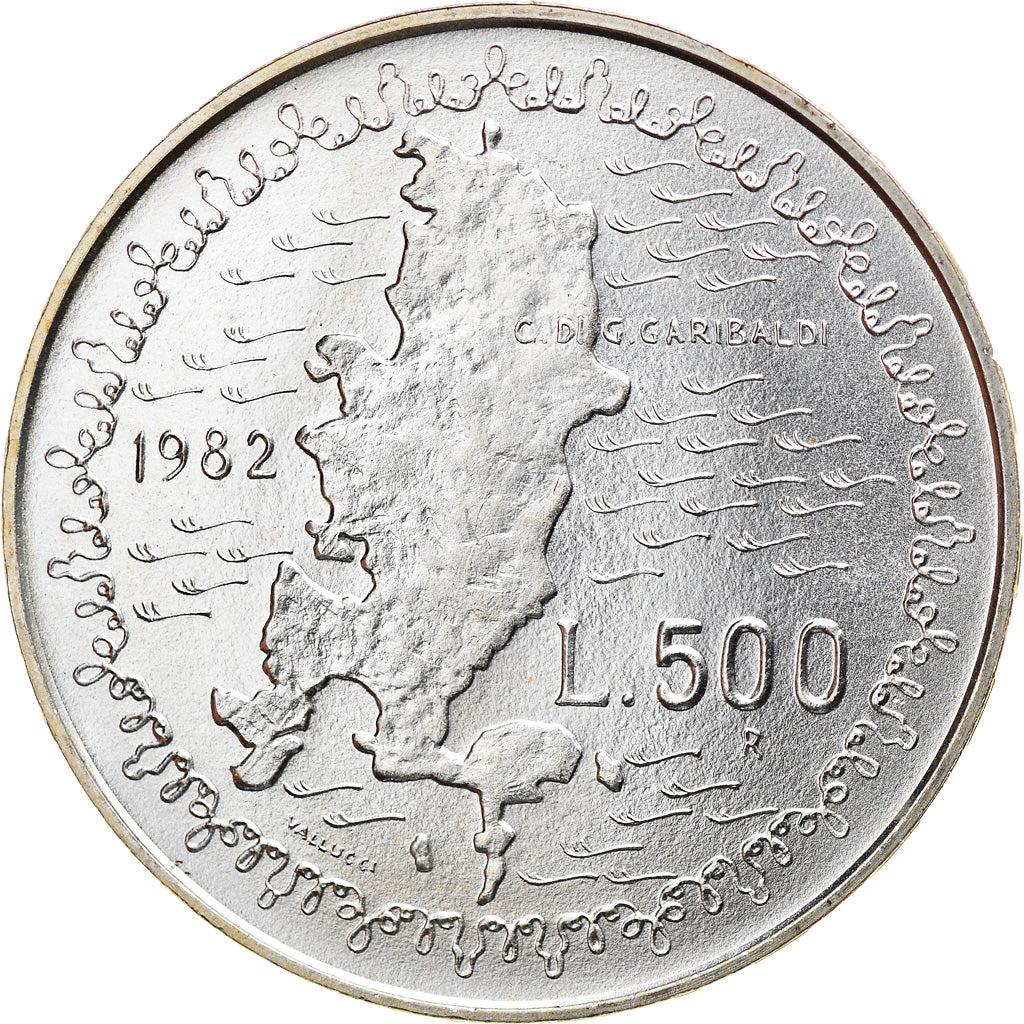 Coin, Italy, 500 Lire, 1982, Rome, MS(64), Silver, KM:112