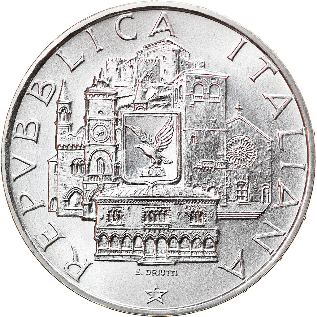 Coin, Italy, 500 Lire, 1985, Académie Duino, MS(63), Silver, KM:116