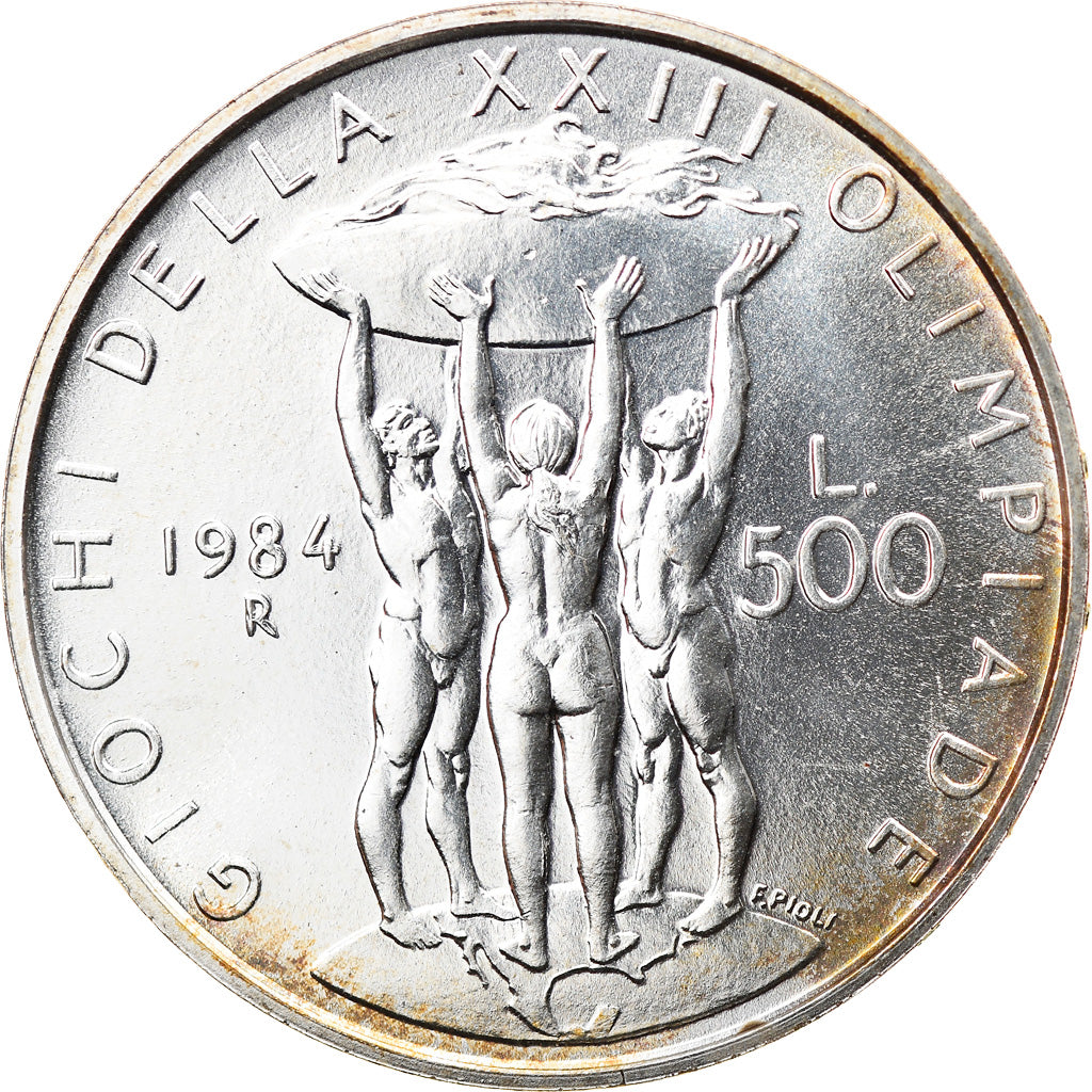 Coin, Italy, 500 Lire, 1984, Rome, MS(63), Silver, KM:114