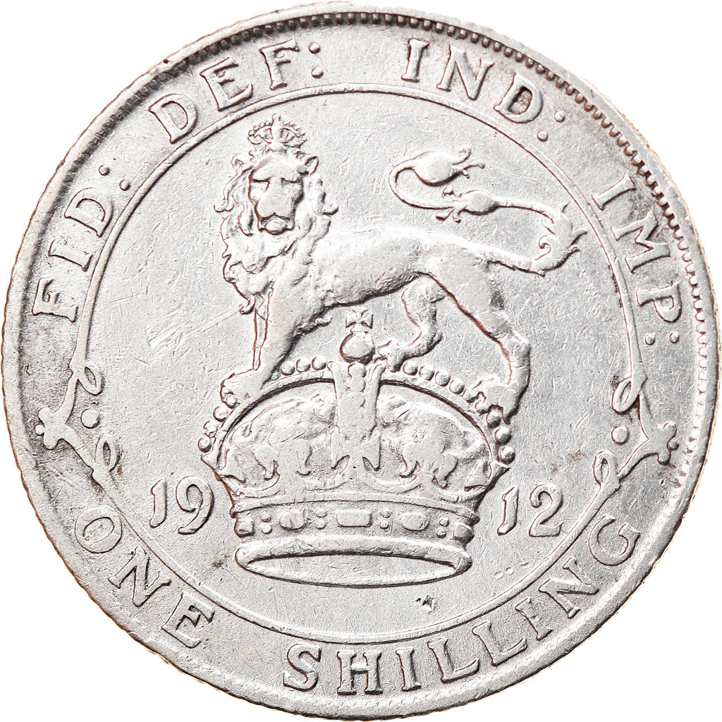 Coin, Great Britain, George V, Shilling, 1912, EF(40-45), Silver, KM:816