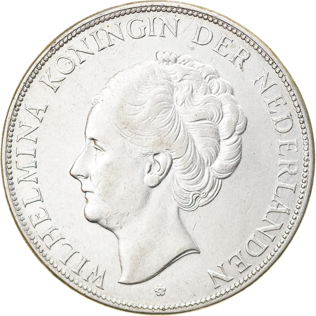 Coin, Netherlands, Wilhelmina I, 2-1/2 Gulden, 1930, EF(40-45), Silver, KM:165